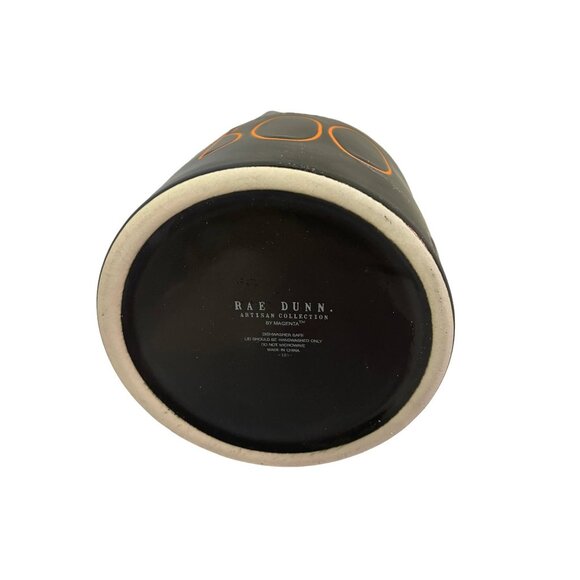 Rae Dunn Black Boo Halloween Spooky Artisan Collection Cannister 5” candy - Picture 3 of 7